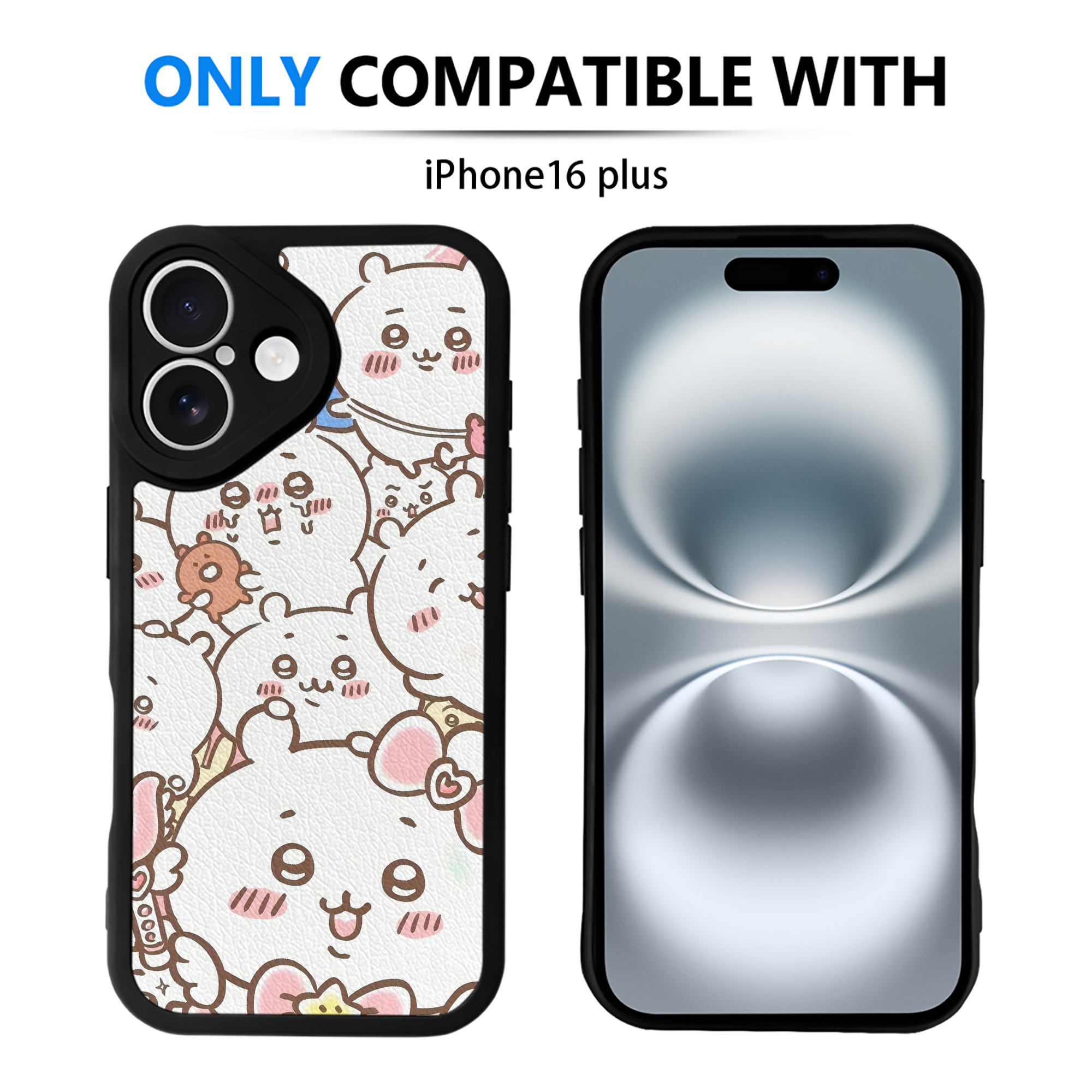 （画像用） ちいかわ Chii-kawa 【iPhone 16シリーズ対応】シリコンスマホケース（レザー調） 材質：シリコン